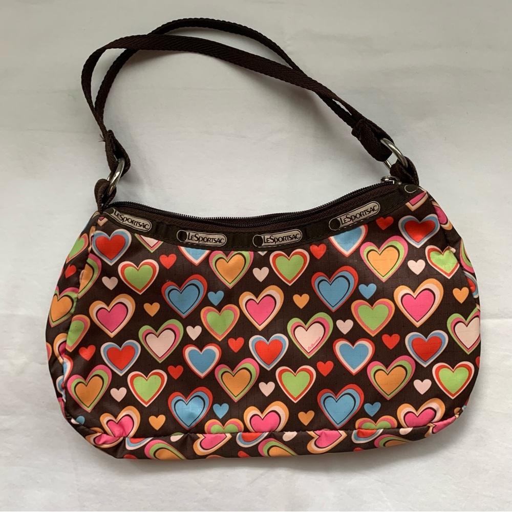 LeSportsac Multicolor Heart Print Shoulder Bag